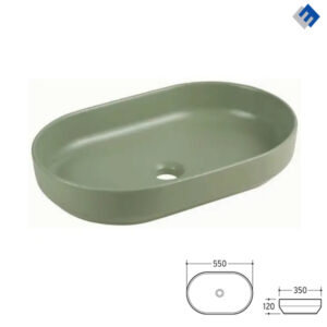 0093222 premium nadgradni lavabo river 2 e 6594 matt olive green