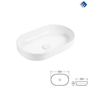 0093910 premium nadgradni lavabo river 2 e 6594 matt white