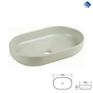 premium nadgradni lavabo river 2 e 6594 matt concrete grey