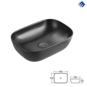 premium nadgradni lavabo smile 3 e 6255 mat crni