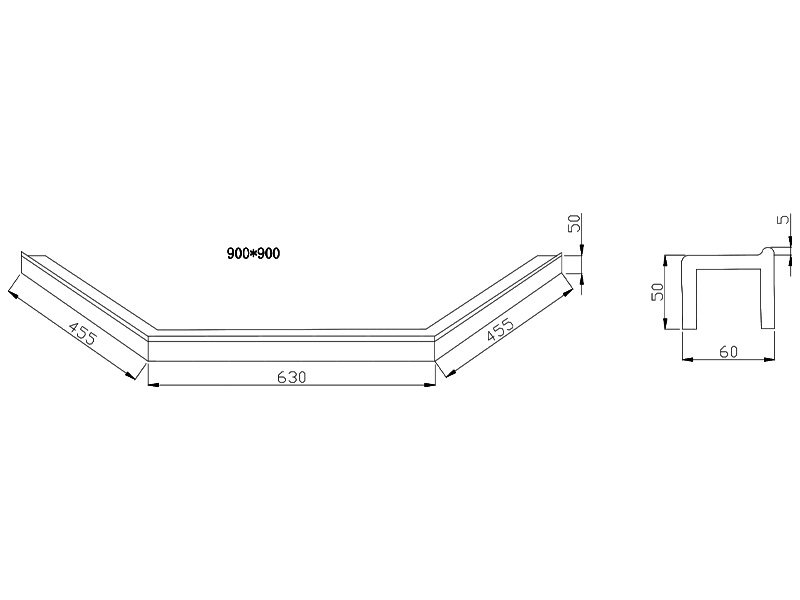 Gredica bela za petougaonu kabinu