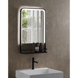 ogledalo 475013 60x90 sa etazerom black