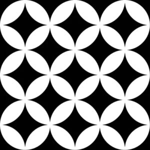 District Circles Black 20x20