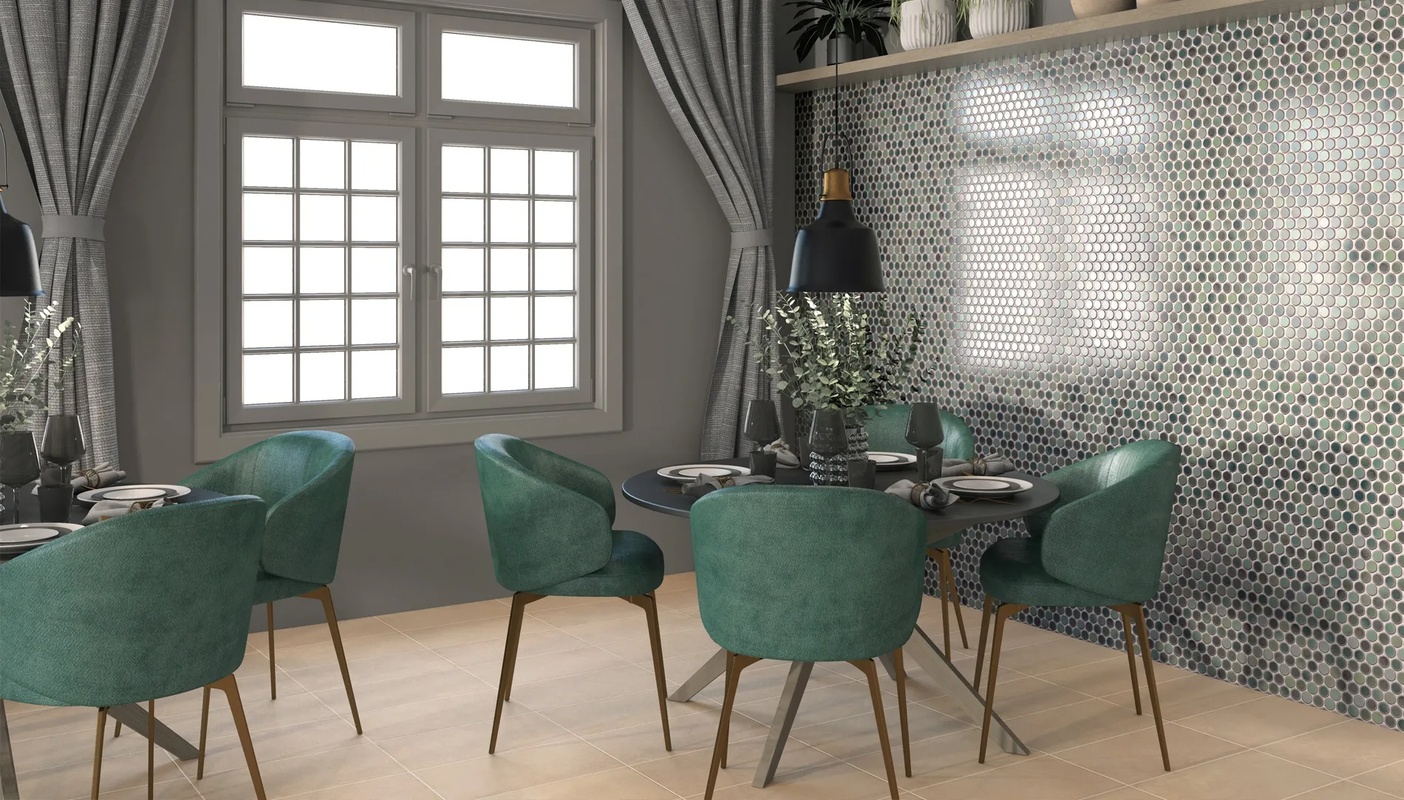 Circle glossy grey 30,9x30,9 3 circle slika 1